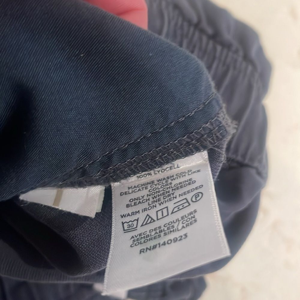 LOFT lyocell wide leg drawstring pants. - Picture 8 of 8